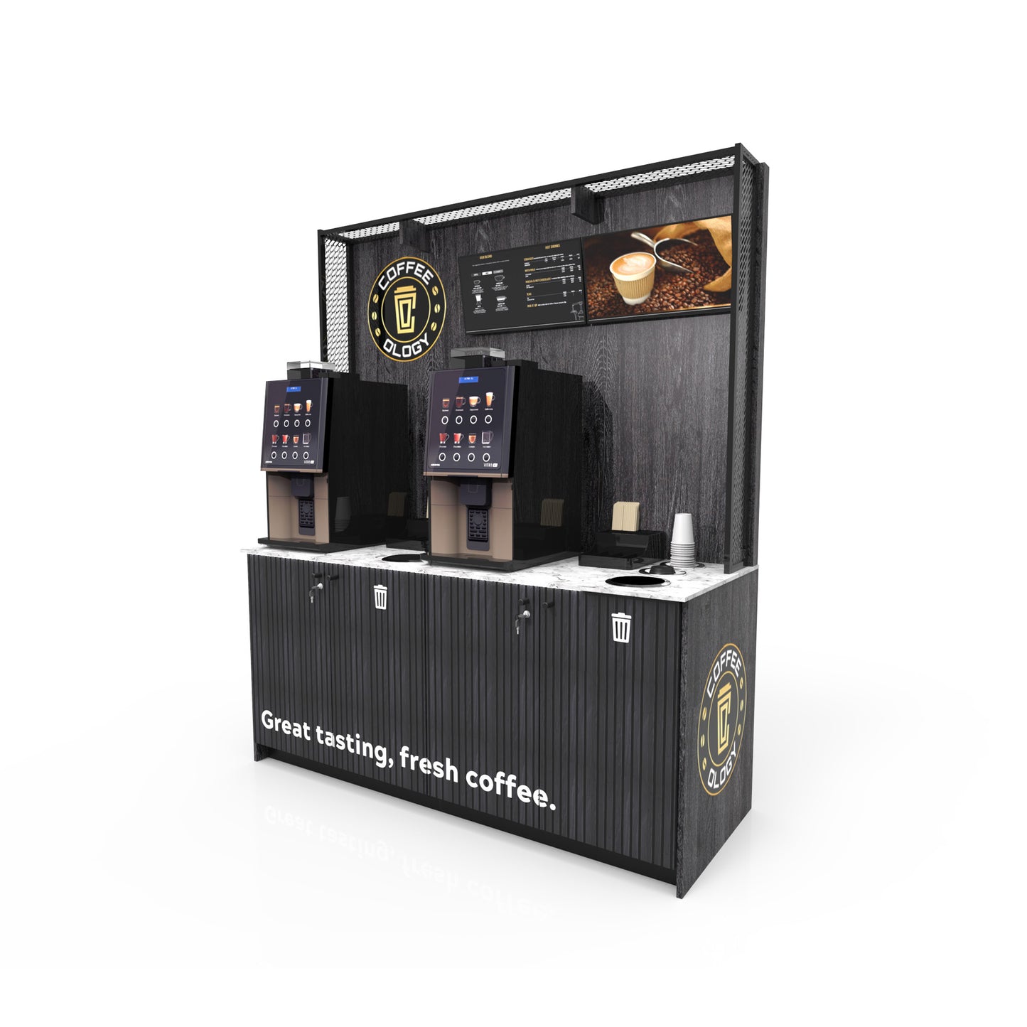 Compact Coffee-to-Go Station with Coffetek Vitro S1 Espresso